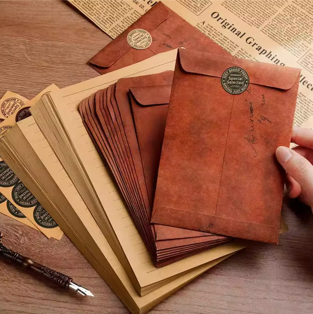10 Classic Kraft Paper Envelopes – Ideal for Writing Letters, Invitations, or Tucking in a Little Gift