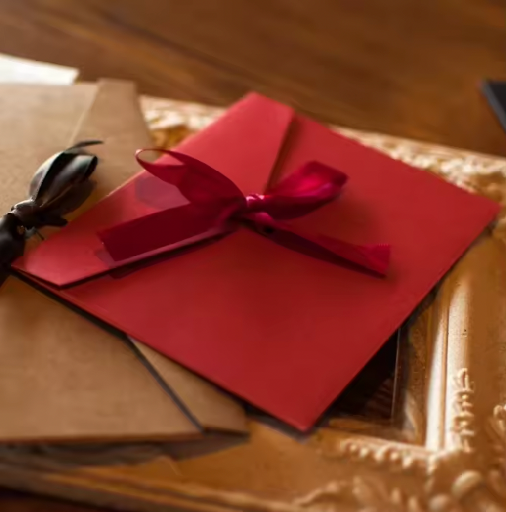 10 Small Decorative Envelopes with Bows – Retro Pearlescent Design for Special Occasions & Keepsake Letters