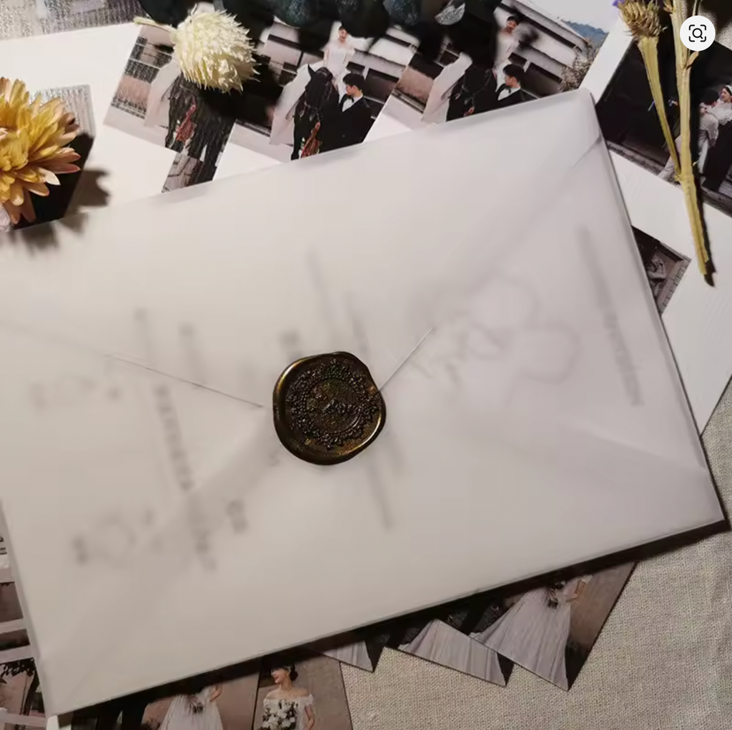 10 Custom Translucent Envelopes – Elegant Sulfuric Acid Paper for Cards, Gifts & Special Occasions