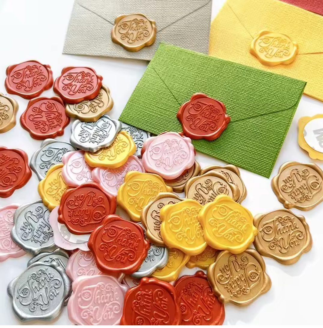 5-10 Thank You’ Wax Stickers – Perfect for Sealing Envelopes, Gift Wraps & Cards