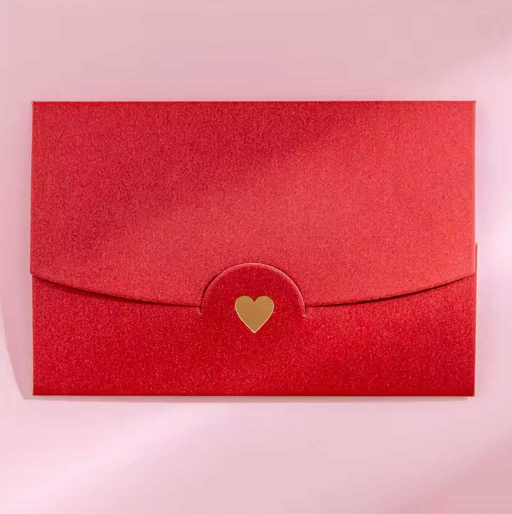 10 Tiny Shimmer Envelopes with Love Design – Ideal for Gift Cards, Name Cards & Sweet Notes