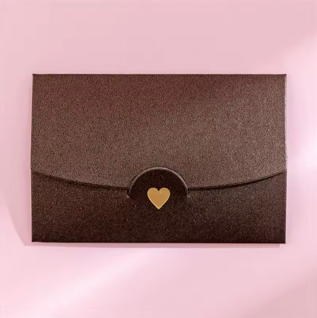 10 Tiny Shimmer Envelopes with Love Design – Ideal for Gift Cards, Name Cards & Sweet Notes