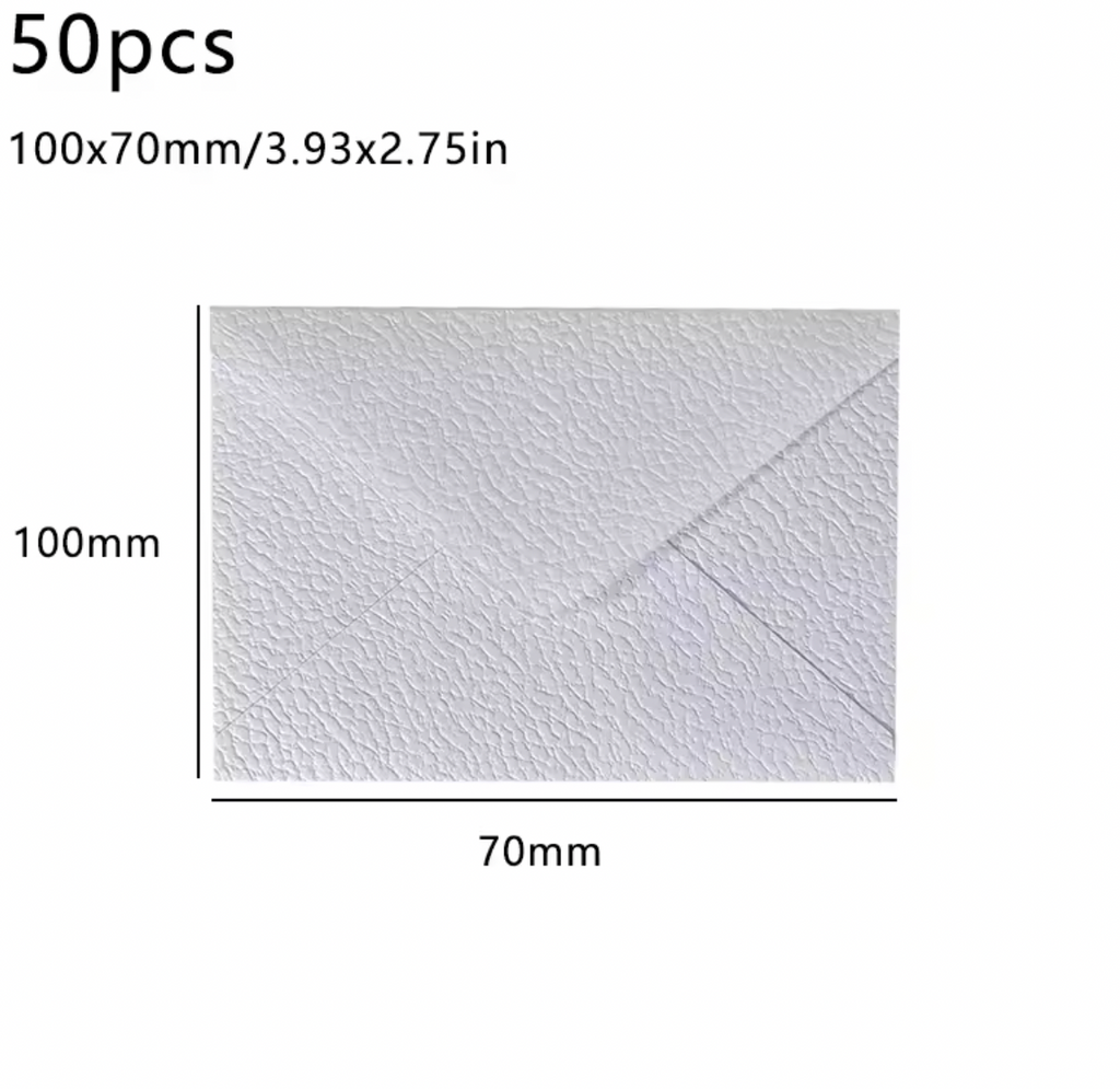 50 High-Quality Textured Envelopes – Ideal for Weddings, Letters & Keepsake Notes